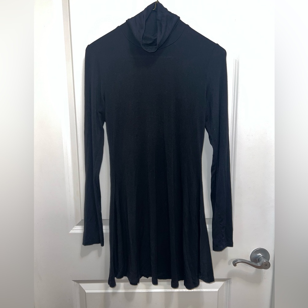 Black Long Sleeve Jersey Dress